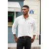 imageCOOFANDY Mens Polo Shirt Long Sleeve Casual Button Polo Tee Plaid Collared Golg Shirt with PocketWhite