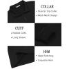 imageCOOFANDY Mens Quarter Zip Pullover Lightweight Textured TShirts Long Sleeve Casual Mock Neck Polo ShirtsAll Black