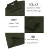 imageCOOFANDY Mens Quarter Zip Pullover Lightweight Textured TShirts Long Sleeve Casual Mock Neck Polo ShirtsArmy Green