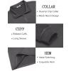 imageCOOFANDY Mens Quarter Zip Pullover Lightweight Textured TShirts Long Sleeve Casual Mock Neck Polo ShirtsDark Grey