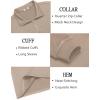 imageCOOFANDY Mens Quarter Zip Pullover Lightweight Textured TShirts Long Sleeve Casual Mock Neck Polo ShirtsKhaki