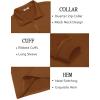 imageCOOFANDY Mens Quarter Zip Pullover Lightweight Textured TShirts Long Sleeve Casual Mock Neck Polo ShirtsLight Brown