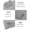 imageCOOFANDY Mens Quarter Zip Pullover Lightweight Textured TShirts Long Sleeve Casual Mock Neck Polo ShirtsLight Grey