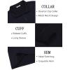 imageCOOFANDY Mens Quarter Zip Pullover Lightweight Textured TShirts Long Sleeve Casual Mock Neck Polo ShirtsNavy Blue