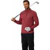 imageCOOFANDY Mens Quarter Zip Pullover Long Sleeve Sweatshirt 14 Zip Golf Shirt Winter Fleece Lined Thermal PulloverWine Red