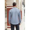 imageCOOFANDY Mens Stretch Dress Shirts Long Sleeve Button Down Shirt Regular Fit Formal Business ShirtsBlue Pattern