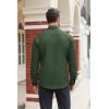 imageCOOFANDY Mens Stretch Dress Shirts Long Sleeve Button Down Shirt Regular Fit Formal Business ShirtsDeep Green