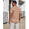 imageCOOFANDY Mens TShirts Short Sleeve Plain Tshirts Casual Crew Neck Basic T Shirt Soft Cooling Fitted Stretch Tee ShirtsKhaki