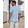 imageCOOFANDY Mens TShirts Short Sleeve Plain Tshirts Casual Crew Neck Basic T Shirt Soft Cooling Fitted Stretch Tee ShirtsLight Blue