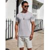 imageCOOFANDY Mens TShirts Short Sleeve Plain Tshirts Casual Crew Neck Basic T Shirt Soft Cooling Fitted Stretch Tee ShirtsLight Grey