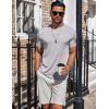 imageCOOFANDY Mens TShirts Short Sleeve Plain Tshirts Casual Crew Neck Basic T Shirt Soft Cooling Fitted Stretch Tee ShirtsLight Grey