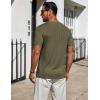 imageCOOFANDY Mens TShirts Short Sleeve Plain Tshirts Casual Crew Neck Basic T Shirt Soft Cooling Fitted Stretch Tee ShirtsOlive Green