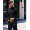 imageCOOFANDY Quarter Zip Pullover Men Long Sleeve Sweatshirts for Men Fleece Sweater FallBlack