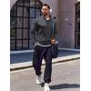 imageCOOFANDY Quarter Zip Pullover Men Long Sleeve Sweatshirts for Men Fleece Sweater FallHeather Grey