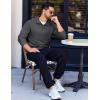imageCOOFANDY Quarter Zip Pullover Men Long Sleeve Sweatshirts for Men Fleece Sweater FallHeather Grey