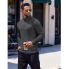 imageCOOFANDY Quarter Zip Pullover Men Long Sleeve Sweatshirts for Men Fleece Sweater FallHeather Grey