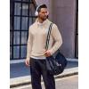 imageCOOFANDY Quarter Zip Pullover Men Long Sleeve Sweatshirts for Men Fleece Sweater FallKhaki