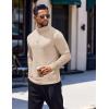 imageCOOFANDY Quarter Zip Pullover Men Long Sleeve Sweatshirts for Men Fleece Sweater FallKhaki