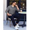 imageCOOFANDY Quarter Zip Pullover Men Long Sleeve Sweatshirts for Men Fleece Sweater FallLight Grey