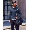 imageCOOFANDY Quarter Zip Pullover Men Long Sleeve Sweatshirts for Men Fleece Sweater FallNavy Blue
