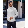 imageCOOFANDY Quarter Zip Pullover Men Long Sleeve Sweatshirts for Men Fleece Sweater FallWhite
