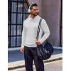 imageCOOFANDY Quarter Zip Pullover Men Long Sleeve Sweatshirts for Men Fleece Sweater FallWhite