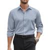 imageCOOFANDY Mens Stretch Dress Shirts Long Sleeve Button Down Shirt Regular Fit Formal Business ShirtsBlue Pattern