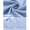 imageCOOFANDY Mens Casual Button Down Shirts Short Sleeve Summer Beach Shirt Cuban Vacation Textured Shirts with PocketClear Blue