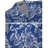 imageCOOFANDY Mens Casual Button Down Shirts Short Sleeve Summer Beach Shirt Cuban Vacation Textured Shirts with PocketFloral White and Blue