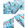 imageCOOFANDY Mens Hawaiian Matching Shirt and Shorts Set Summer Beach 2 Piece Outfits Short Sleeve Cuban Shirts and ShortsFlamingo