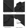 imageCOOFANDY Mens Polar Fleece Shirt Jacket Long Sleeve Casual Button Down Shirts Shacket with PocketsBlack