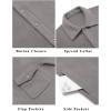 imageCOOFANDY Mens Polar Fleece Shirt Jacket Long Sleeve Casual Button Down Shirts Shacket with PocketsLight Gray