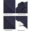 imageCOOFANDY Mens Polar Fleece Shirt Jacket Long Sleeve Casual Button Down Shirts Shacket with PocketsNavy Blue