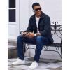 imageCOOFANDY Mens Polar Fleece Shirt Jacket Long Sleeve Casual Button Down Shirts Shacket with PocketsNavy Blue