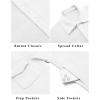 imageCOOFANDY Mens Polar Fleece Shirt Jacket Long Sleeve Casual Button Down Shirts Shacket with PocketsWhite