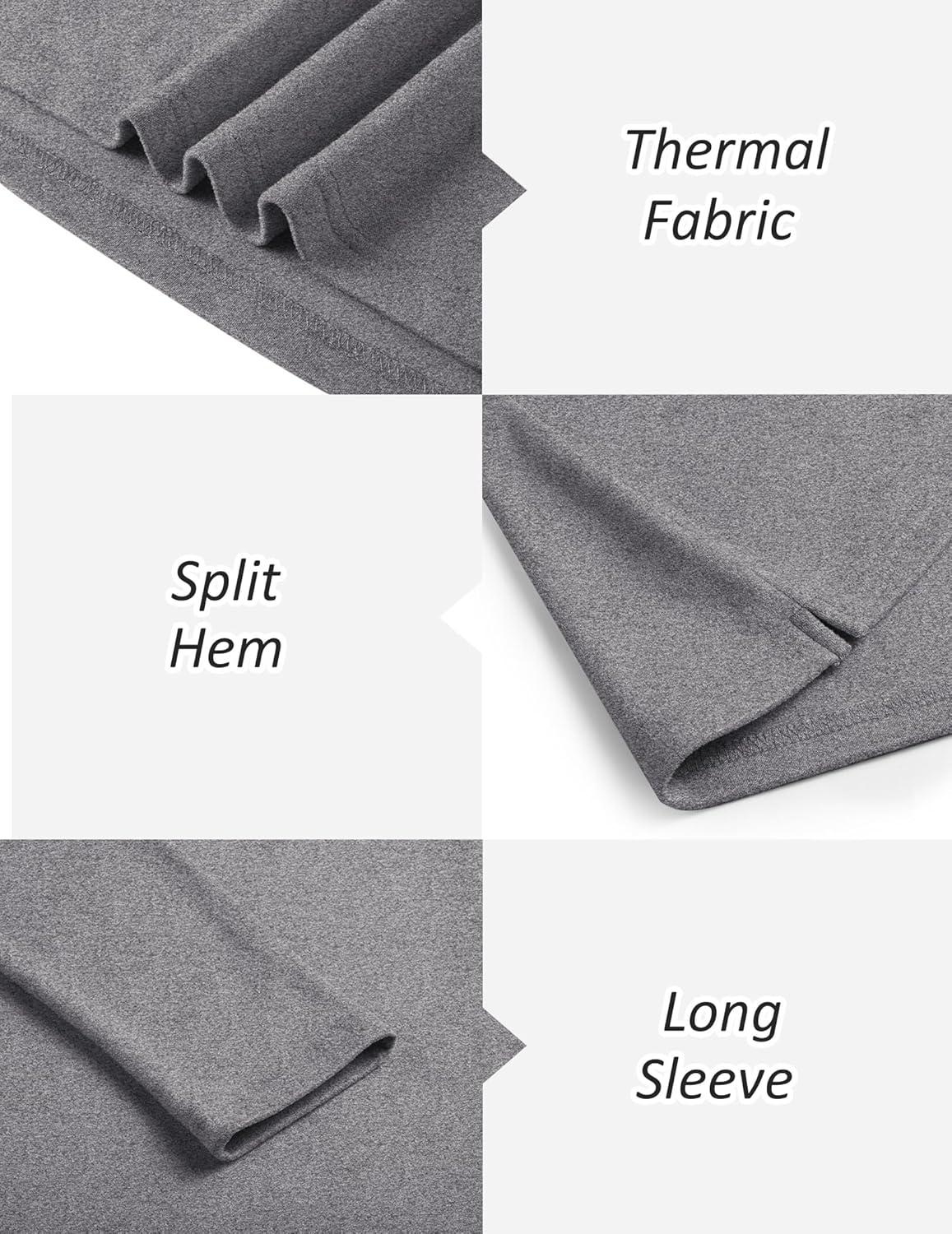 imageCOOFANDY Mens Mock Turtleneck Long Sleeve Shirts Basic Thermal Turtle Neck Undershirt Lightweight Pullover Sweaters TopTwo Pack  BlackLight Grey