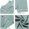 imageCOOFANDY Mens Knit Polo Shirts Casual Short Sleeve Button Down Shirts Crochet Classic Golf Polo Collared ShirtsIce Green