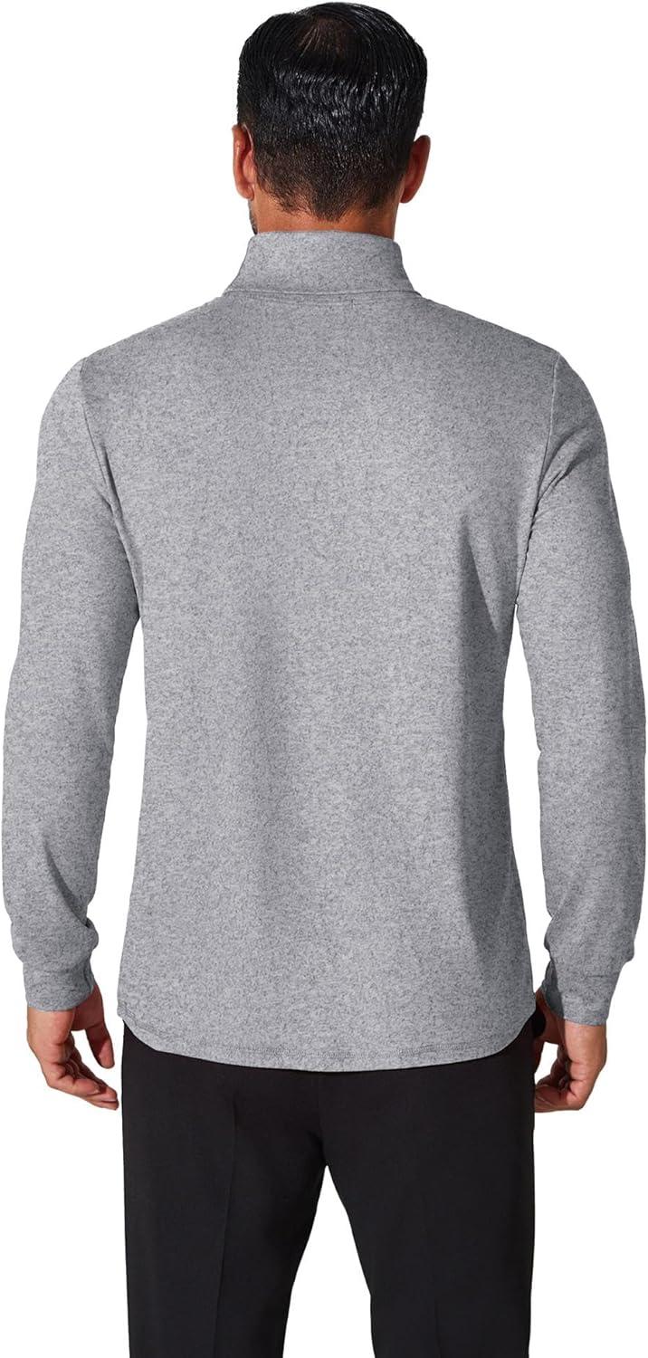 imageCOOFANDY Mens Turtleneck T Shirt Long Sleeve Pullover Sweater Slim Fit Lightweight Thermal Undershirt TopsLight Grey