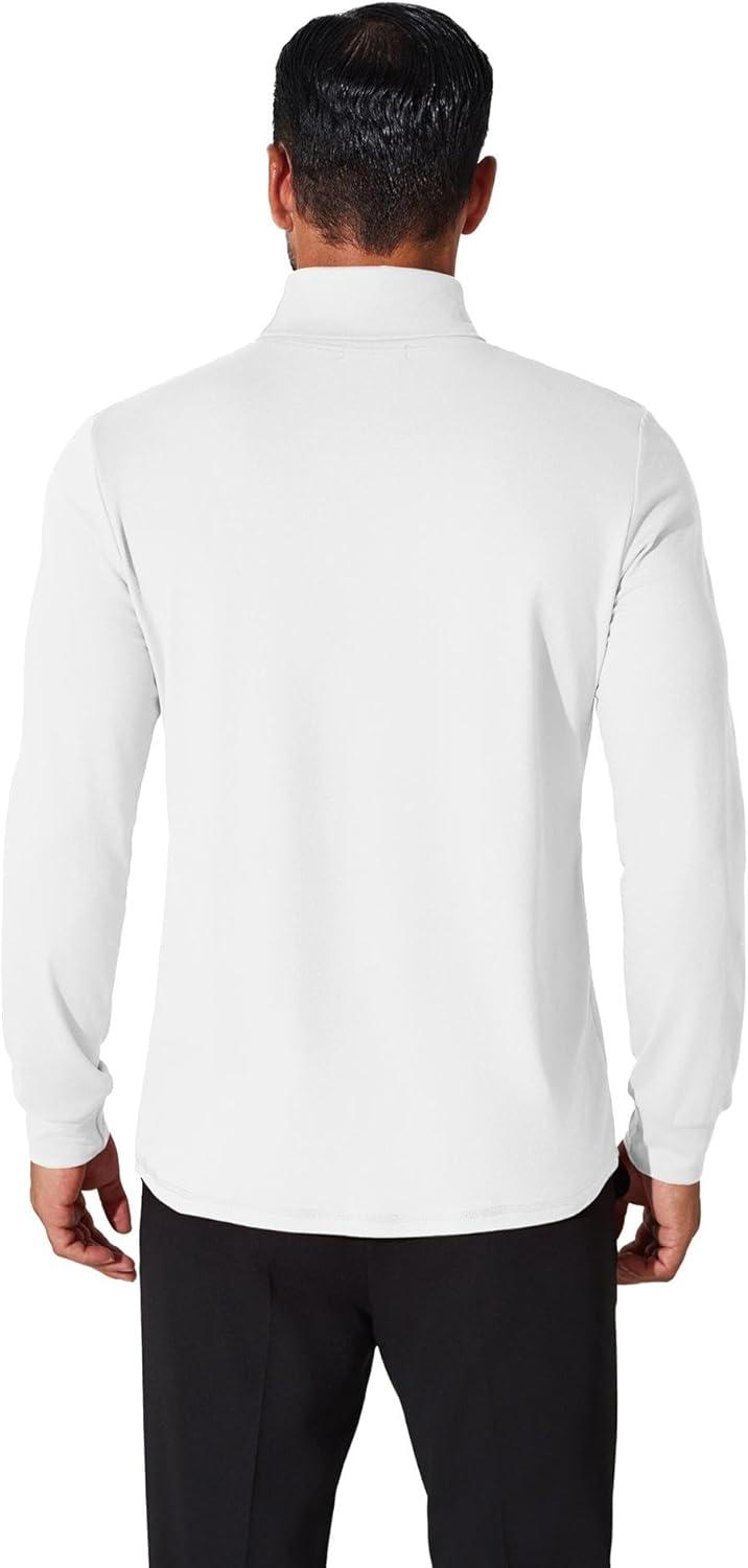 imageCOOFANDY Mens Turtleneck T Shirt Long Sleeve Pullover Sweater Slim Fit Lightweight Thermal Undershirt TopsWhite