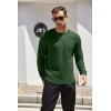 imageCOOFANDY Mens Cotton Hipster Hip Hop Longline Crewneck T Shirts Casual Long Sleeve Tees Curved Hem Gym ShirtsOne Piece Dark Green