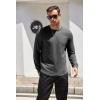 imageCOOFANDY Mens Cotton Hipster Hip Hop Longline Crewneck T Shirts Casual Long Sleeve Tees Curved Hem Gym ShirtsTwo Pack Black  Dark Grey