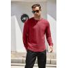 imageCOOFANDY Mens Cotton Hipster Hip Hop Longline Crewneck T Shirts Casual Long Sleeve Tees Curved Hem Gym ShirtsTwo Pack Black  Wine Red