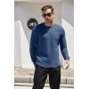 imageCOOFANDY Mens Cotton Hipster Hip Hop Longline Crewneck T Shirts Casual Long Sleeve Tees Curved Hem Gym ShirtsTwo Pack Dark Grey  Navy