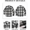imageCOOFANDY Mens Flannel Shirts Casual Button Down Plaid Shirt Jacket Long Sleeve Fleece ShacketBlue Plaid