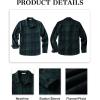 imageCOOFANDY Mens Flannel Shirts Casual Button Down Plaid Shirt Jacket Long Sleeve Fleece ShacketGreennavy Plaid