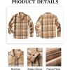 imageCOOFANDY Mens Flannel Shirts Casual Button Down Plaid Shirt Jacket Long Sleeve Fleece ShacketKhakibeige Plaid