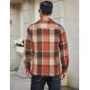 imageCOOFANDY Mens Flannel Shirts Casual Button Down Plaid Shirt Jacket Long Sleeve Fleece ShacketOrangekhaki Plaid