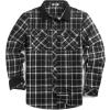 imageCOOFANDY Mens Flannel Shirts Long Sleeve Fleece Plaid Jacket Casual Stylish Button Down Shirts with PocketsBlack