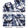 imageCOOFANDY Mens Flannel Shirts Long Sleeve Fleece Plaid Jacket Casual Stylish Button Down Shirts with PocketsBlue