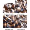 imageCOOFANDY Mens Flannel Shirts Long Sleeve Fleece Plaid Jacket Casual Stylish Button Down Shirts with PocketsBrown